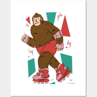 Bigfoot Roller Skating Posters and Art